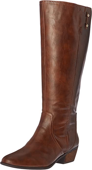 Brown wide fit clearance knee high boots